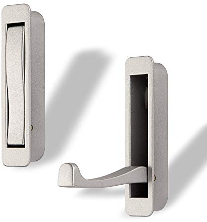 SOTECH 2er Set Moderner Klapphaken Zilly zum Einlassen 80 x 20 Chrom matt | Kleiderlüfter Garderobenhaken klappbar