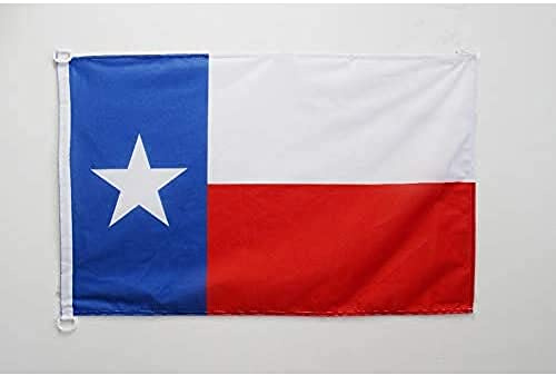 AZ FLAG Pavillon Texas 45x30 cm Texan Maille Bloquée Anneaux Plastique | Usage extérieur et nautique Pavillon nautique résistant aux intempéries avec coutures doubles et bords renforcés