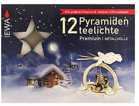 Ebersbacher Kerzenfabrik GmbH 24er Pack Pyramidenteelichte mit Alu-Hülle (24 x 12 Stück)