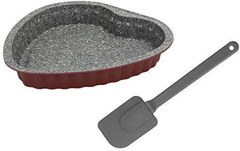 Tognana Sweet Cherry Stampo cuore 27 x 26 cm + stampini, acciaio al carbonio, rosso