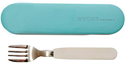 Fork and Case, Eco-Friendly Lunch Accessory, Made in Japan, Takenaka Bento box (Blue Ice)