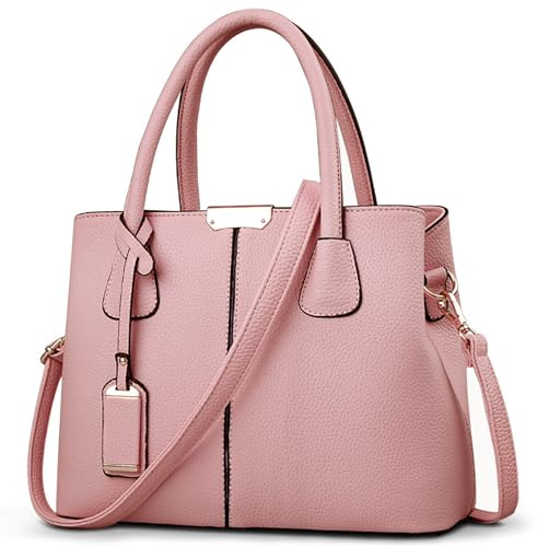 VARLIVOO Elégant Femme Sac à Main Sacs Bandoulière Sac de Messager Sac Portés Main Avec Bandoulière Réglable Sac Fourre Tout Sac de Cours Étanche PU Cuir