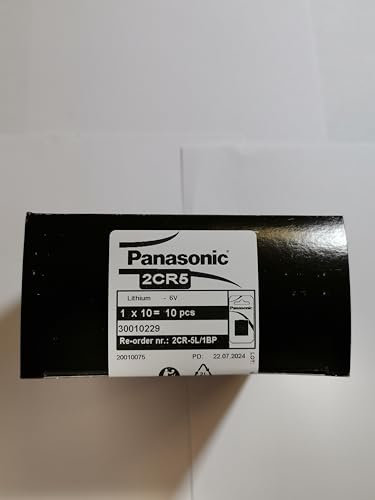 Panasonic 2CR5 Lithium-Batterie, 6 V, Blisterpackung, 1 x 10 Stück