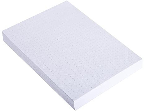 Exacompta 10706E 100er Pack Karteikarten gepunkted DIN A4 ideal für die Schule, zum Lernen von Vokabeln Flashcards Memo Lernkarten Lernkartei 210 x 297 mm weiß