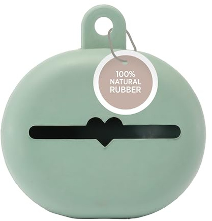 HEVEA Schnulleretui I 100% Naturkautschuk I BPA-frei und plastikfrei I Umweltfreundlich (Moosgreen)