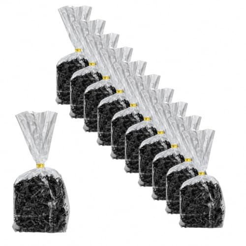 10 x Füllmaterial schwarz - 30 g pro Packung- Geschenkverpackung - Deko - Papier für Geschenkkorb - Präsentkörbe -