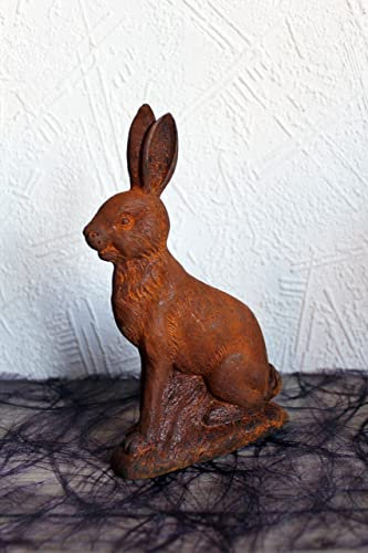 Gwenys Haus Gartenfigur Hase Rost