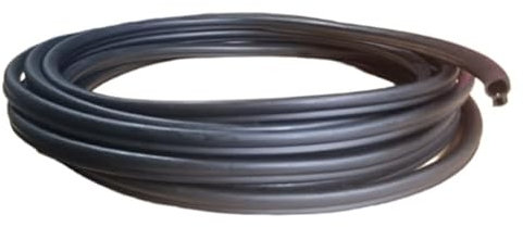 CENTRAL EXTRUSIONS 6 Meters Black Rubber UPVC Window and Door Seal for Draught Proofing