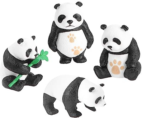 COHEALI 4stücke Moos Schmuck Mikrolandschaftsdekor Handwerk Panda Modelle Dekorative Bastelarbeiten Haushaltsornamente