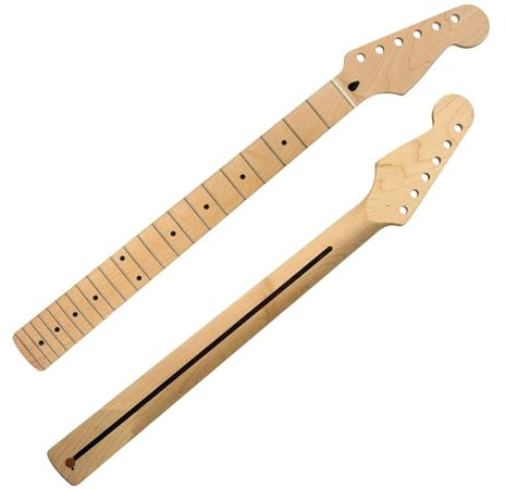 Gitarrenhals 22. Bund Ahorn-Griffbrett Für E-Gitarre, Hals Und Griff Für ST Strat Mit Mittellinie Auf Der Rückseite
