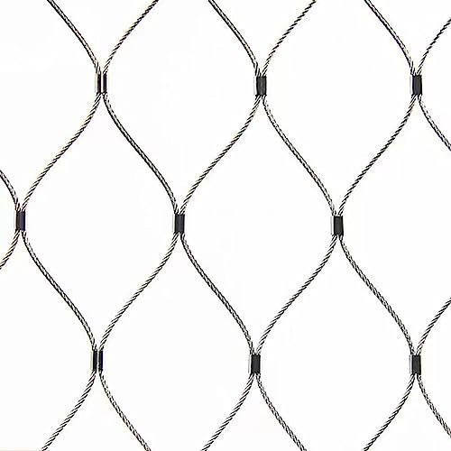 Malla de balaustrada de cable flexible, red de cuerda de acero inoxidable para jardín, balcón, escalera, caballete, fácil de cortar, malla de relleno de balaustrada elástica