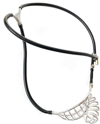 Edelstahl Keuschheitsgürtel Herren Cock Cage Unsichtbar Chastity Device Keuschheitskäfig Peniskäfig Male Extrem Sklaven Keuschheit Höschen SM Bondage Sexspielzeug für Männer(Schwarz,Taille120/130cm)