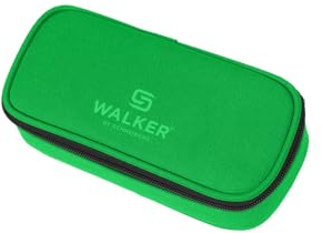 Walker Lifestyle Pencil Box Digital Green, Federmappe mit geräumigem Hauptfach und doppelseitiger Trennwand mit 20 Stiftfächern, Wasser und schmutzabweisend, 21 x 10 x 6 cm