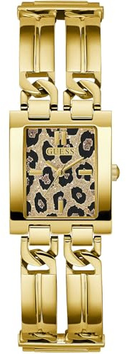 Guess MOD ID Damen Armbanduhr in der Farbe Gold mit Armband aus Edelstahl, Wasserdichtigkeit: 3 bar, Gehäusedurchmesser: 24 mm, GW0807L2