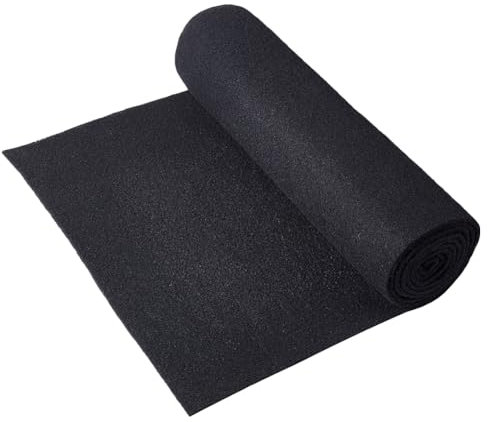 BENECREAT 2 x 0,4 m nero filtro aria foglio filtro aria RV filtri di ricambio, accessori filtro aria spugna per auto, camper, aria condizionata, camino, 1 mm di spessore