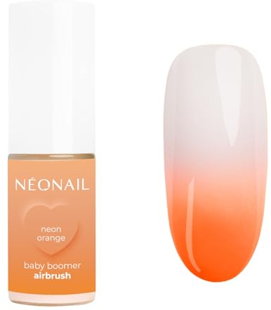 NEONAIL Baby Boomer Airbrush Neon Orange - Quick Ombre Spray - Polvo Para Uñas en Spray - Naranja Neón- 5g
