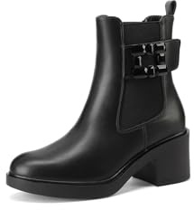 QUEEN HELENA Stivaletti Chelsea con Tacco Stivali Bassi Casual Donna X31-209
