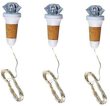 OKUMEYR 3pcs String USB Wine Bottle Stopper Lights LED String Light Party Decorative Lamp for Bedroom