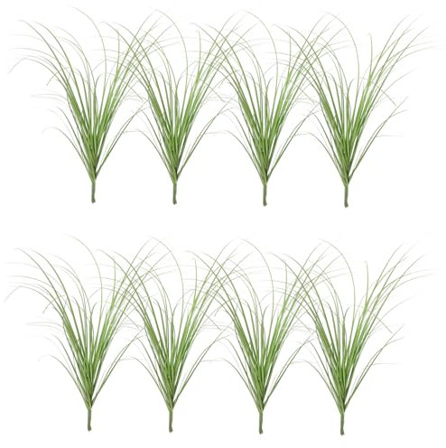 Artificial Faux Grass Stems 8pcs for Home and Garden Decor