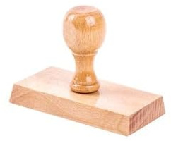 Mister Timbri Timbro in Legno Manuale 50x70 mm Rettangolare Personalizzabile - 10 Righe di Testo, Ecologico e Ideale per Dati Aziendali o Firma