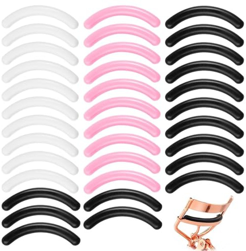 35 Pcs Ersatzpads Ersatzgummis für Wimpernzange Ersatz Silikonpads, Wimpernzange-Nachfüllpads, weiche Gummi-Lockenwickler-Ersatz-Nachfüllpads für Universal, Ersatz Nachfüllpads Universal Wimpernzange