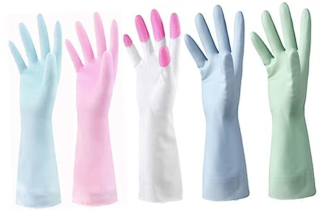 BESTYASH 3pairs Thin Rubber Gloves for Dishwashing Kitchen Cleaning Protective Hands Cover for Home Gardening and Household Chores Random Color