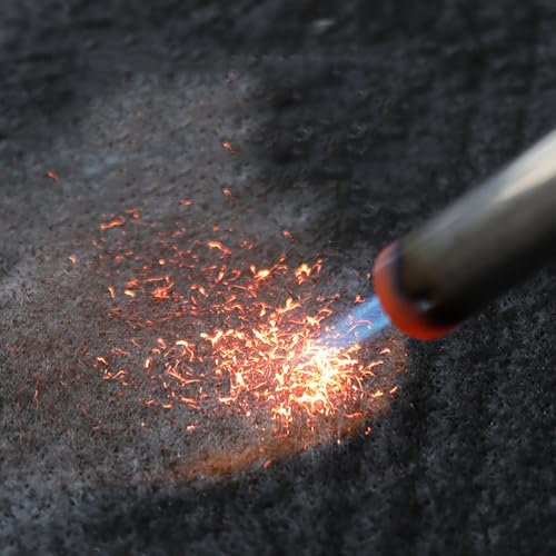 COYOUCO Manta para Soldadura de Fieltro de Carbono Ignífuga – Tela Resistente al Calor 1200°C, Aislante de 12mm para Soldadura, Brazing, Fontanería, Protección contra el Calor,60cmx100cm