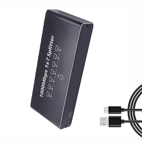 7 Porte RJ45 Ethernet Splitter Adattatori 1000Mbps Veloce Velocità Networking Espansione Per Computer Router Switch