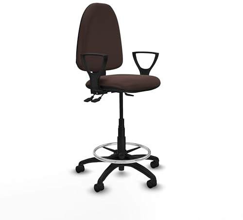 Piqueras y Crespo Taburete Aýna Taburete Ideal para Trabajar de pie, con Respaldo Regulable en Altura y Brazos fijos, 4-6 Horas de Uso, soporta hasta 100 Kg