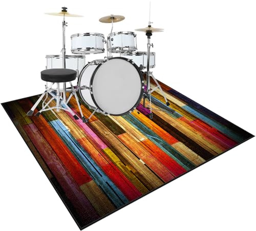 EYKWKB 100 x 80 cm Drum Teppich Schlagzeugteppich - rutschfeste Trommelteppich Schallschutzdecke - Schallschutz Teppich Schallschutzmatte - Elektrisches Schlagzeug Teppich