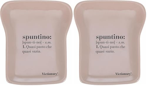 Piattino toast in ceramica, beige, Victionary (Confezione da 2)