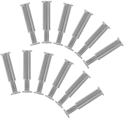 TEHAUX 12 Piezas Remaches para Mango de Cuchillo de Acero Inoxidable, Pernos Remachables de 6 Mm de Diámetro, Kit de Fijación para Mango de Cuchillos de Cocina y Bricolaje, Accesorios