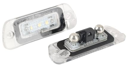 EUFTDWL Numero targa luci Per Benz GL ML Classe R X164 W164 W251 Xenon Bianco Error Free LED Luce Targa 2 Pezzi A2518200166 Fanale