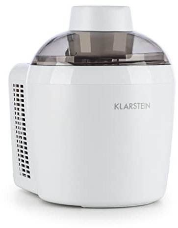 Klarstein - Schneeflöckchen, Heladera, Prepara Helados, Batidos, Smoothies, Enfriado termoelectrico, 700 mL, Ingredientes en 0,3 L, Sin enfriamiento previo, Silenciosa, Blanca