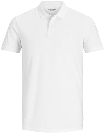 JACK & JONES herr polotröja Jjebasic Polo Ss Noos, White, XS