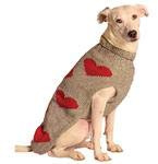 Chilly Dog Red Hearts Hundepullover, Größe XL