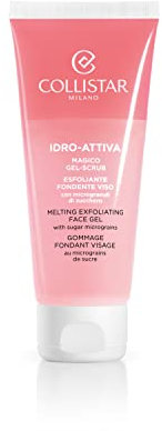 Collistar Idro-Attiva Magico Gel-Scrub Viso, Gel esfoliante con azione levigante e rivitalizzante, Con micro-granuli di zucchero ed estratto di Peonia, Per tutti i tipi di pelle, 100 ml