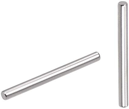 Yesallwas 100 PCS 2mm x 22 mm Dowel Pin Stainless 304 Steel Shelf Support Pin Metal Fasten Elements Used On Precise Location (2mm x 22 mm 100 PCS)