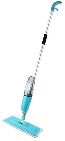 BNMHGLFT Trapeador para La Limpieza del Hogar Fregona De Agua Paño De Microfibra Mopas Planas para Limpieza del Hogar Azulejo De Cocina Herramientas Limpias Azul
