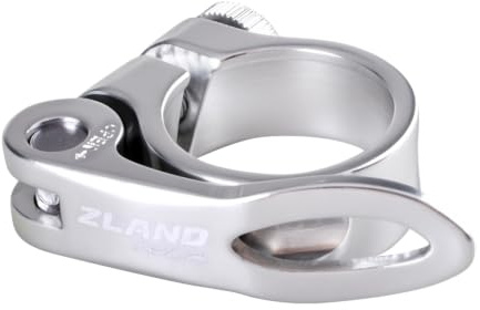 TRIWONDER Sattelklemme mit Schnellspanner 28,6/31,8/34,9 mm Ultraleicht Aluminium Sattelkloben Fahrradzubehör für MTB & Rennrad (Silber, 31.8mm)