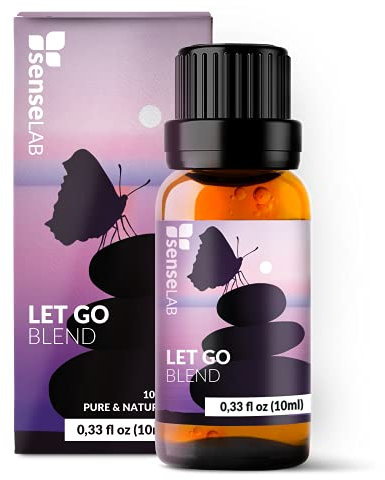 Mezcla de aceites esenciales Let Go, extracto 100% puro con aceites de incienso, de limón, de bergamota y de naranja, calidad terapéutica, para difusores de aromaterapia, para la serenidad (10 ml)