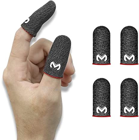 SIOPPKIK PUBG Mobile Phone Game Sleeve Finger, [4 Pack] antisvettning andningsbar fingerärmar pekskärm skytte och sikte - fingerärmar för Out/PUBG knivar för Android och iOS