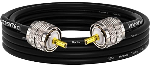 YOTENKO CB Ham Cavo coassiale 4 m, PL259, cavo coassiale RG58, 50 Ohm coassiale a bassa perdita per radio HF VHF CB, radio prosciutto, misuratore SWR, carico fittizio, analizzatore antenna