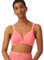 Naturana® Women's Wireless Bra [Cup A-D] | 100% Padded Straps | Wire-Free Bra with Seamless Cups | Women's Bra with Underbust Band 40 Raspberry Mousse B