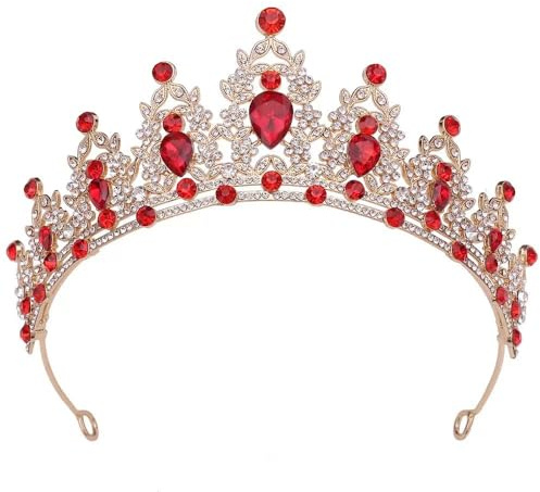 Mädchen Kristall Tiara Hochzeit Braut Frauen Prinzessin Stirnband Krone Haarschmuck für Geburtstag Party Festzug Abschlussball Königin Kostüm Bühnenauftritte