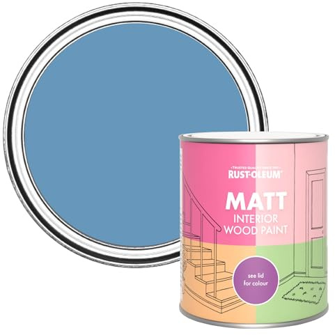 Rust-Oleum Blue Interior Wood Paint in Matt Finish - Cornflower Blue 750ml
