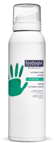 Footlogix Hydrating Hand Mousse with Dermal Infusion Technology® | Deep Hydration for Dry Hands | Urea-Enriched Formula | Fast-Absorbing | 4.23 ozl/119.9 g/125 ml