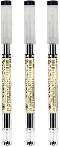 3Pcs Japanese Gel Pen Black Ink Maker Pen School Office Student Exam Writing Stationery Supplies Durable Gel Ink Rollerball Pens (0.35mm)