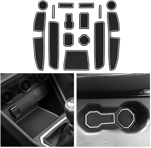 CDEFG Kompatibel mit Dacia Jogger 2022 2023 2024 2025 2026 Hybrid/Extreme, Gummimatten Mittelkonsole Antirutschmatten Becherhalter Gummi Matte Armlehne Jogger Hybrid Extreme Zubehör (Weiß)