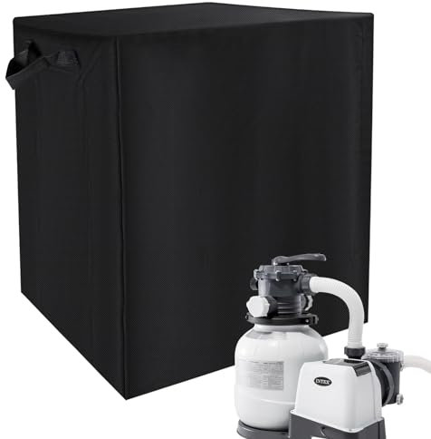 Copertura Della Pompa per Piscina, Copertura Della Pompa per Piscina, Copertura Del Filtro a Sabbia, Impianto Di Filtraggio A Sabbia, 420D Oxford, Telo Di Copertura Completo, Resistente Ai Raggi UV